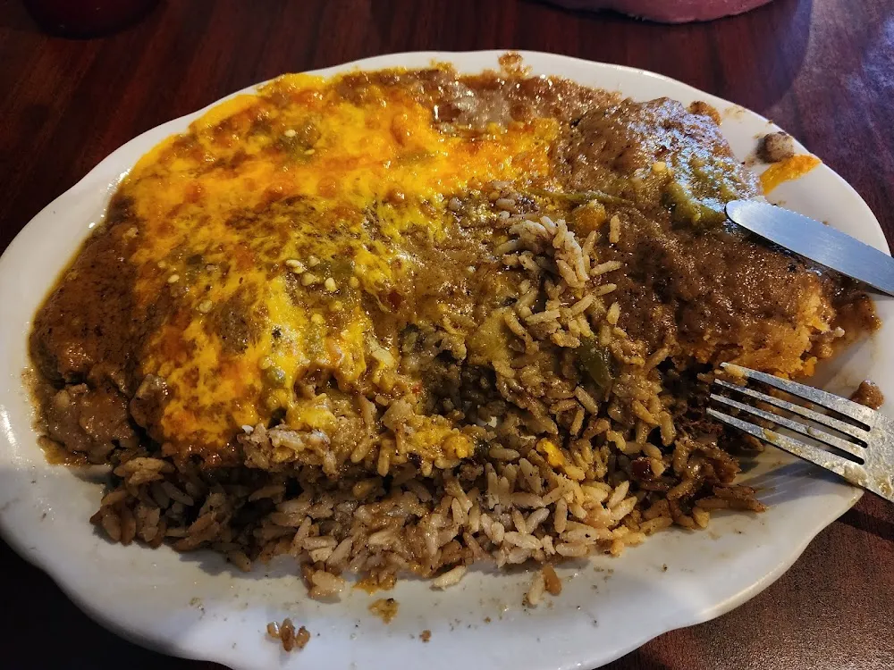 Burrito and Tamale with Gravy